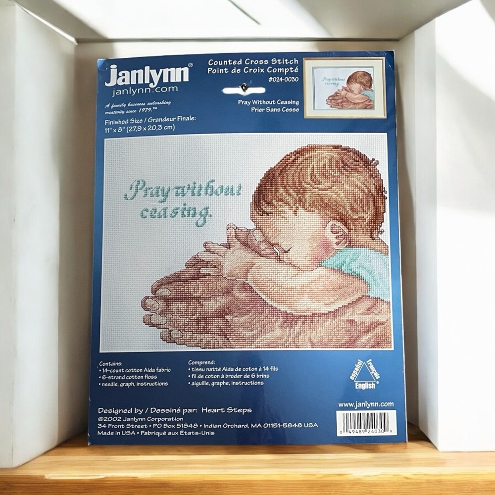 NWT Janlynn Pray Without Ceasing Counted Cross Stitch Kit